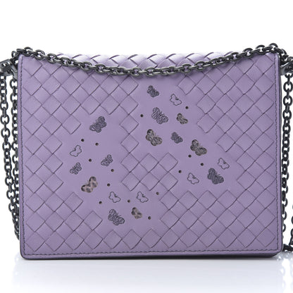 Bottega Veneta Nappa Ayers Intrecciato Butterfly Chain Wallet Lilac 8 of 10