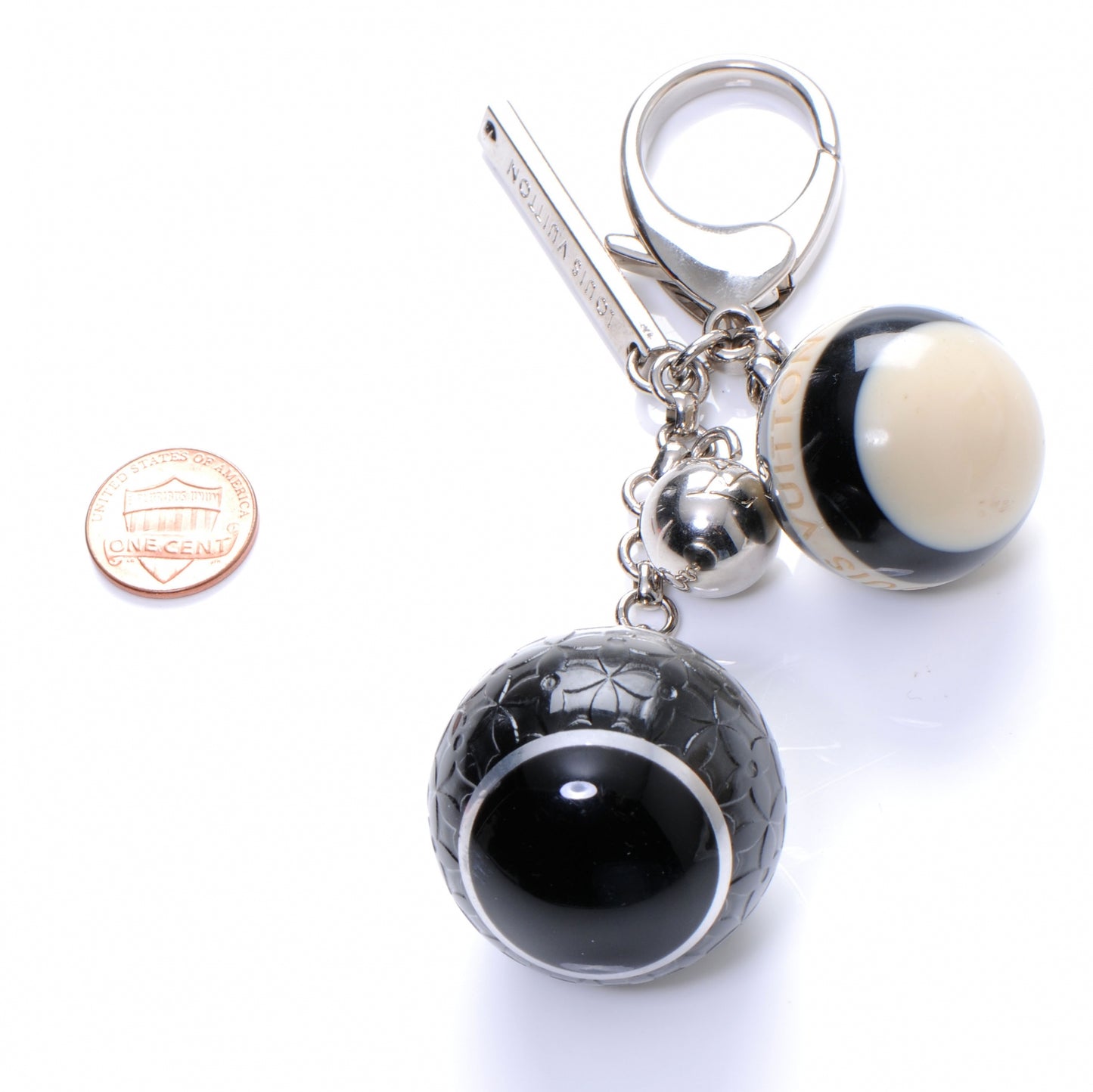 Mini Lin Croisette Bag Charm Black