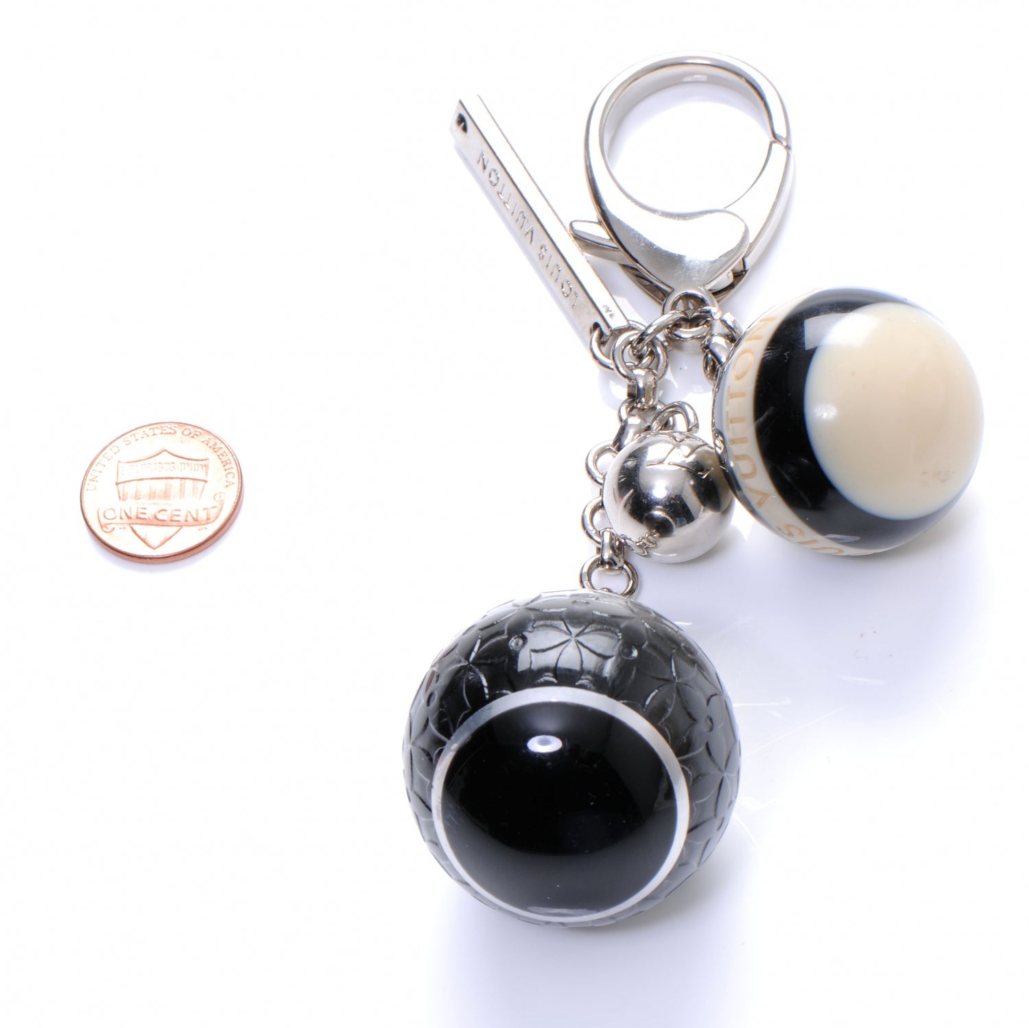 Louis Vuitton Mini Lin Croisette Bag Charm Black 2 of 4