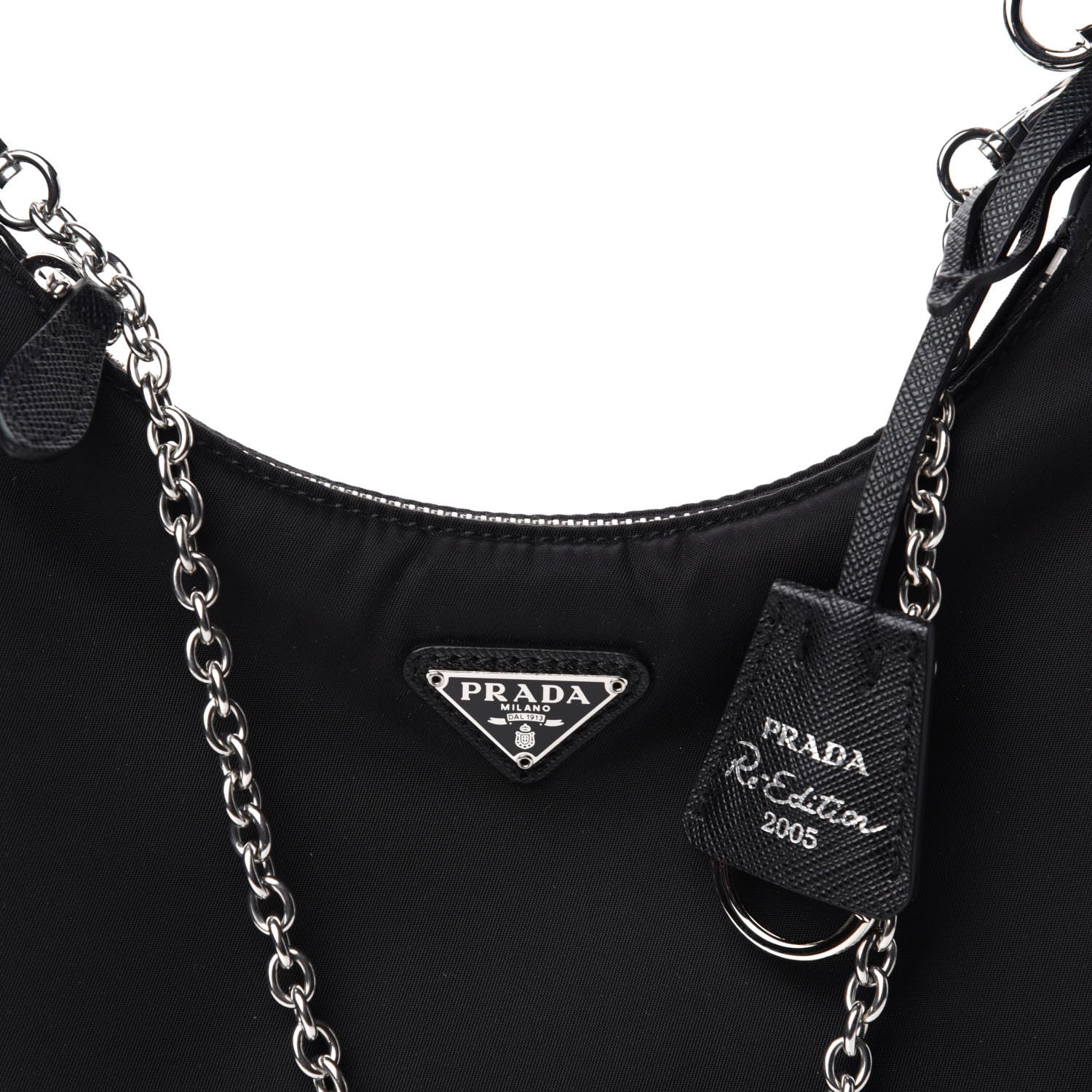 Prada Nylon Re-Edition 2005 Shoulder Bag Black 11 of 12
