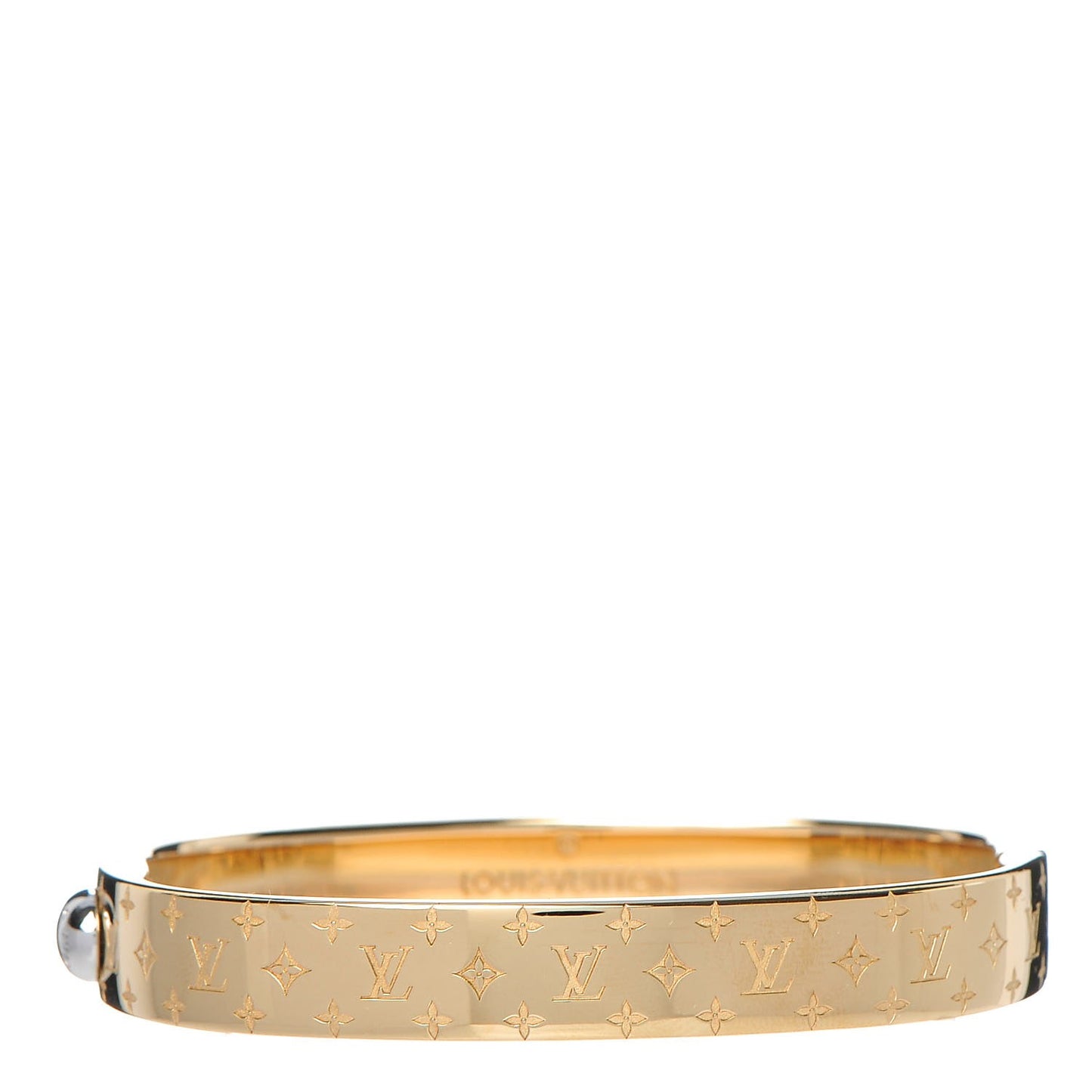 Brass Monogram Nanogram Cuff M Gold