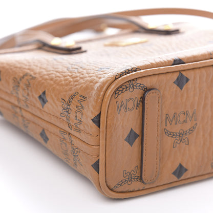 MCM Visetos Mini Toni Tote Cognac 7 of 8