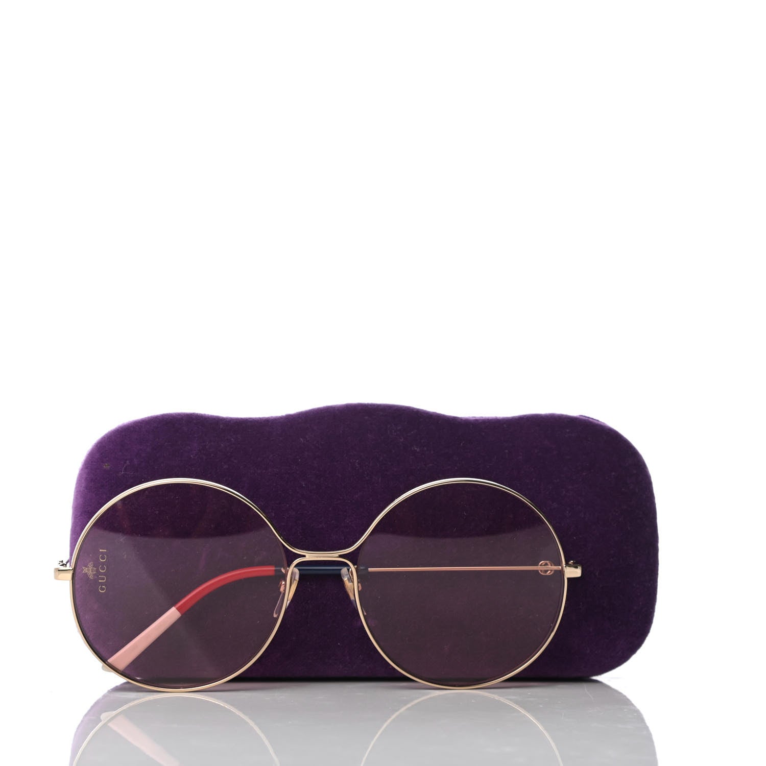 Gucci Round Sunglasses GG0395S Red Blue White 8 of 8