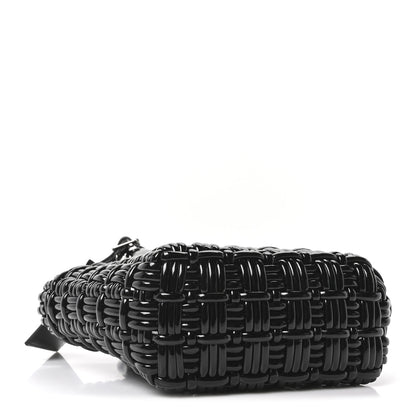 Balenciaga Faux Calfskin Braided Varnished XXS Bistro Basket Black 4 of 9