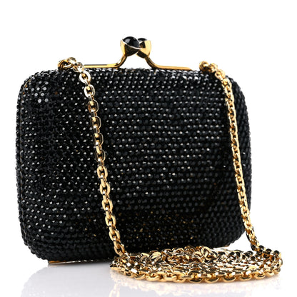 Judith Leiber Swarovski Crystal Minaudiere Clutch Black 3 of 10