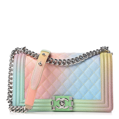 Chanel Caviar Quilted Medium Cuba Rainbow Boy Flap Multicolor 1 of 11
