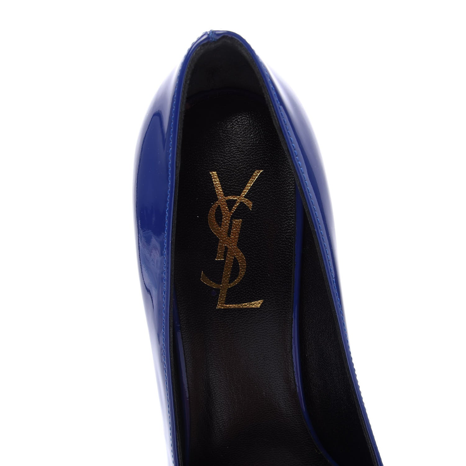 Saint Laurent Patent Tribtoo 80 Pumps 35.5 Blue 7 of 9