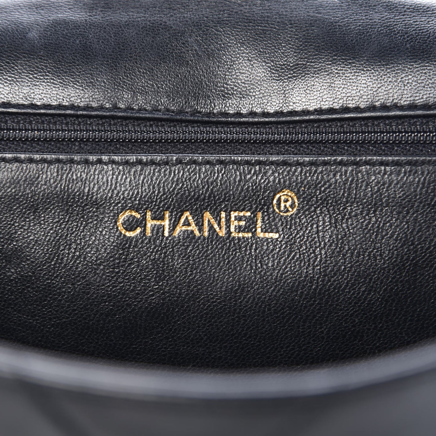 Lambskin Quilted Small Single Flap Black