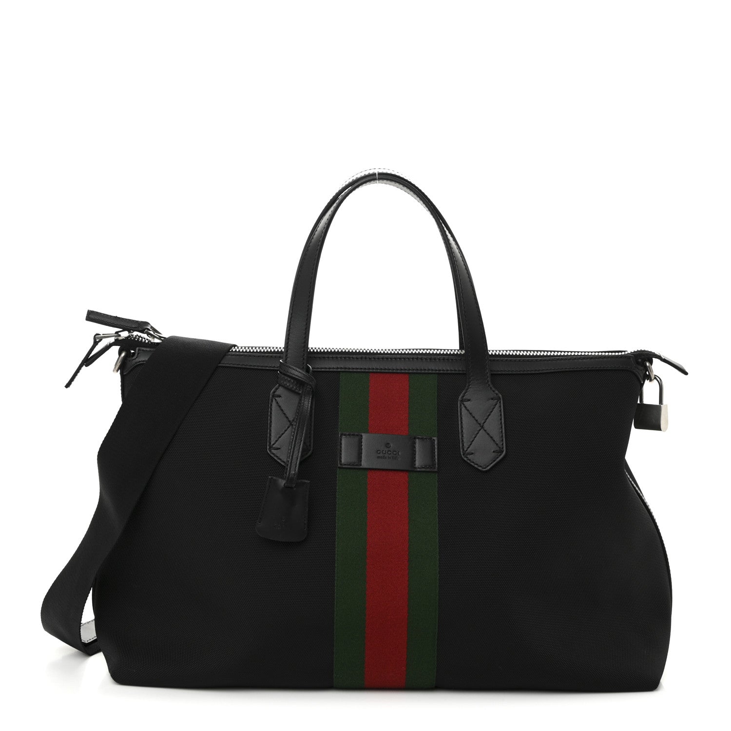 Gucci Techno Canvas Web Duffle Black 1 of 10