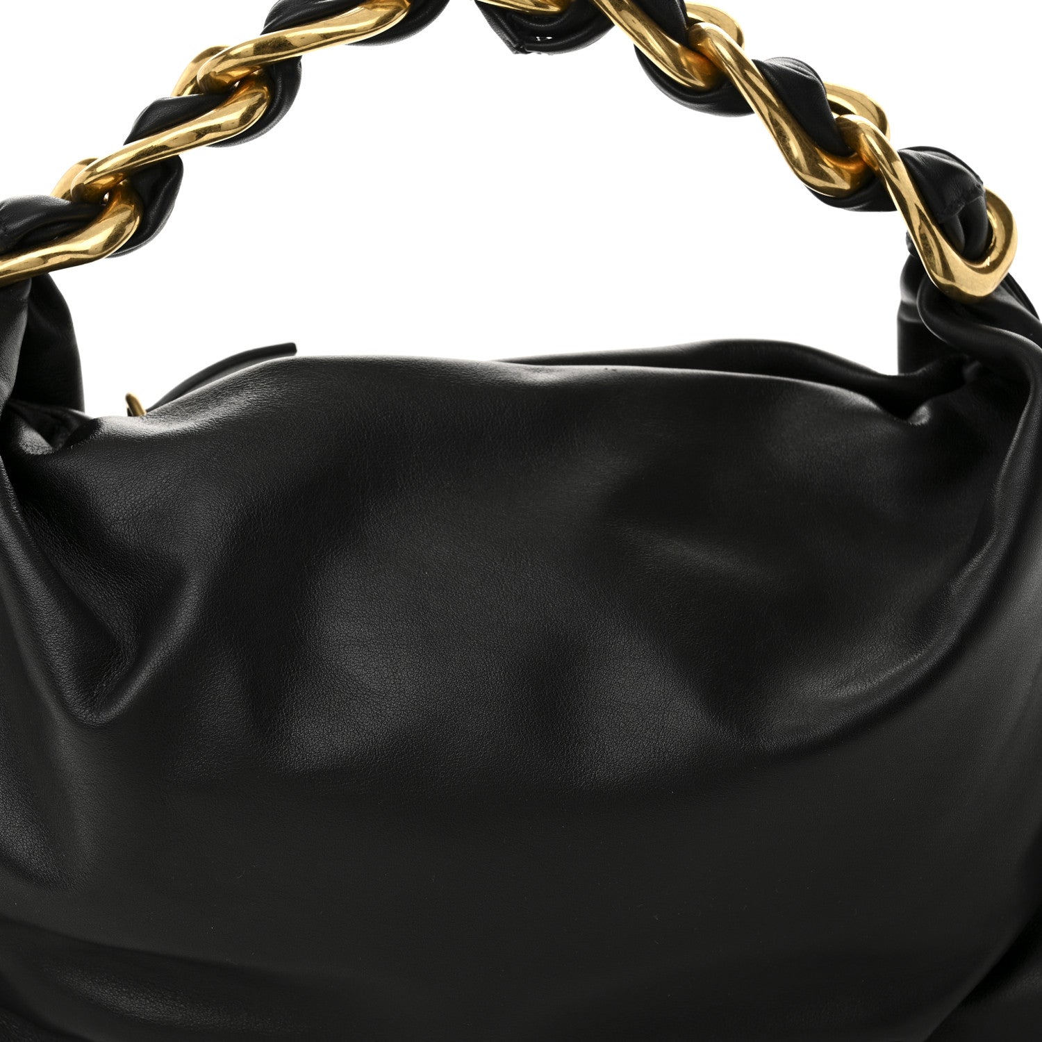 Burberry Calfskin Small Swan Chain Shoulder Bag Black 7 of 9