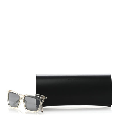 Saint Laurent Acetate Cat Eye Mica Thin SL 737 Sunglasses Translucent Beige 8 of 8