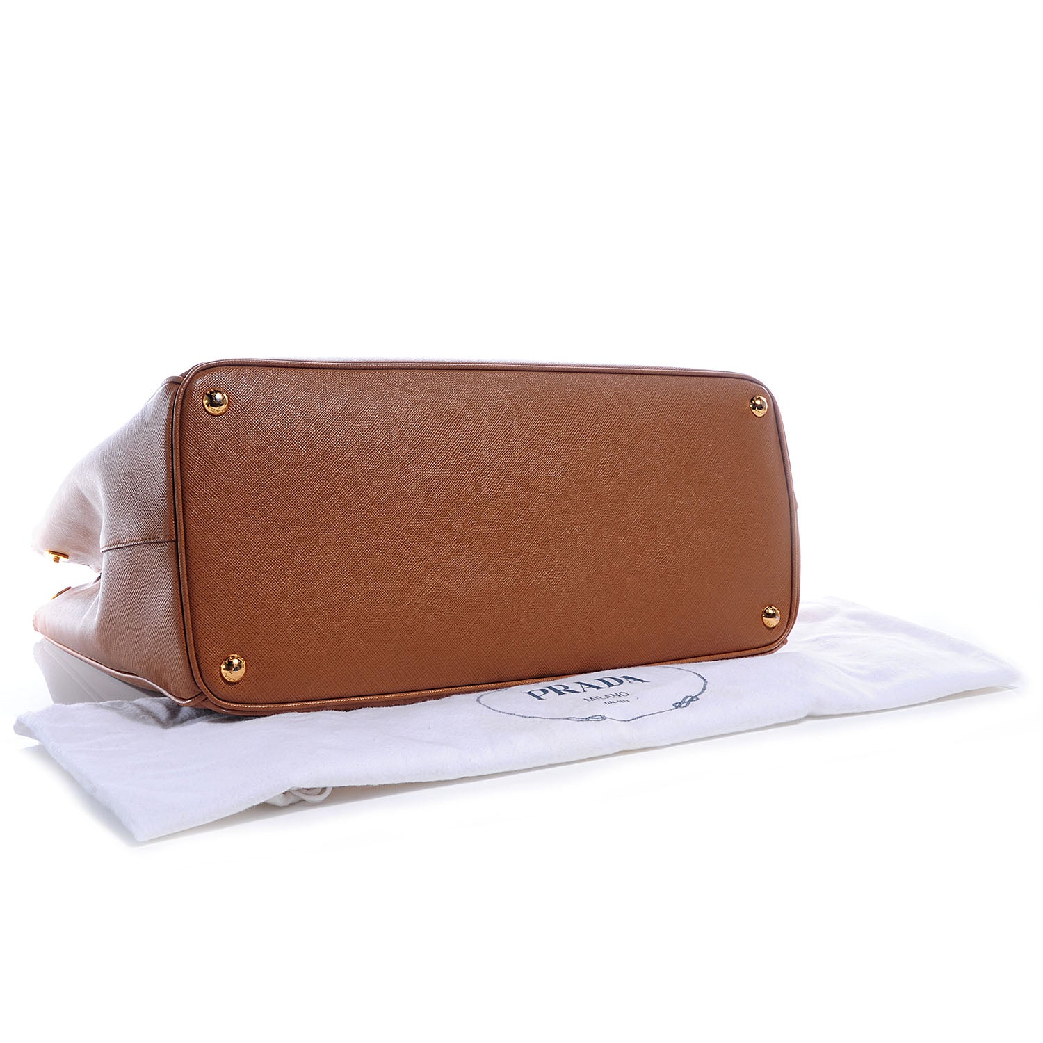 Prada Saffiano Lux Extra Large Galleria Double Zip Tote Caramel 4 of 10
