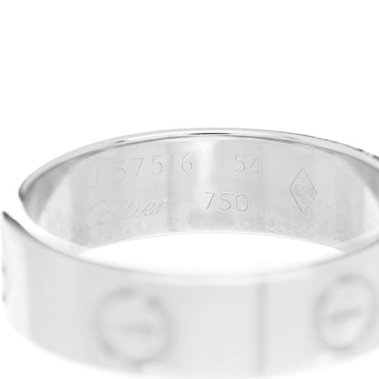 Cartier 18K White Gold 5.5mm LOVE Ring 54 6.75 4 of 4