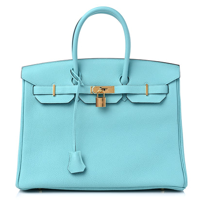Hermes Togo Birkin 35 Bleu Atoll 1 of 9