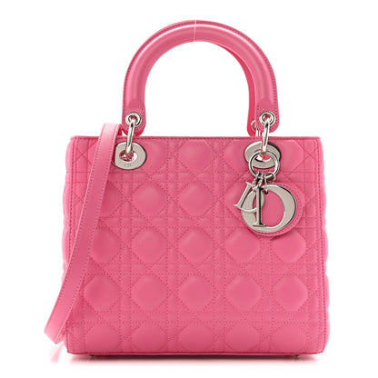 Christian Dior Lambskin Cannage Medium Lady Dior Fuchsia 1 of 12