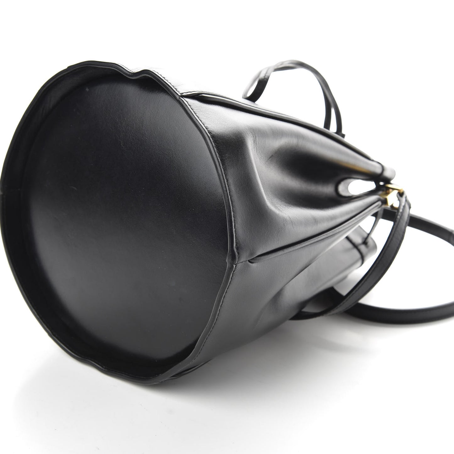 Smooth Calfskin Medium Talitha Bucket Bag Black