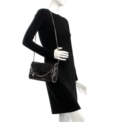 Stella McCartney Chamois Shiny Dotted Falabella Mini Crossbody Ruthenium 2 of 8