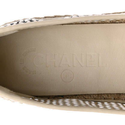 Chanel Mesh Grosgrain CC Espadrilles 41 Beige Black 7 of 8