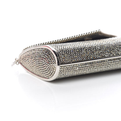 Judith Leiber Swarovski Crystal Minaudiere Clutch Silver 5 of 9