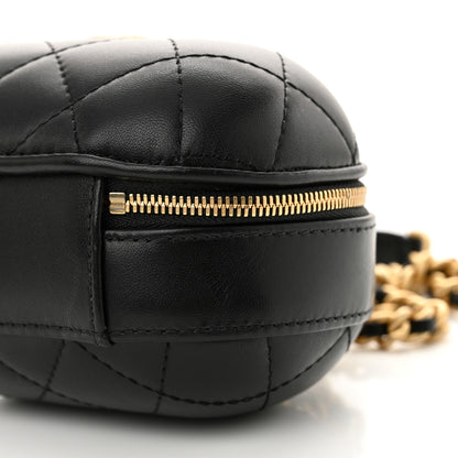 Chanel Lambskin Quilted CC Bubble Vanity Case With Chain Black 10 of 11