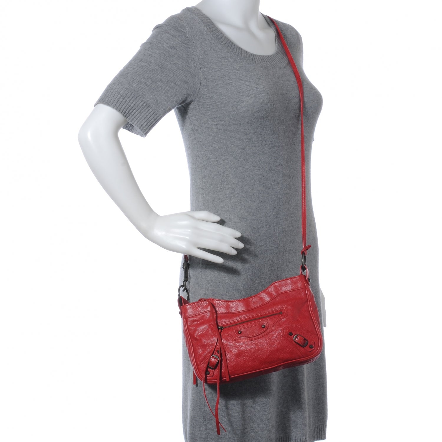 Balenciaga Agneau Hip Rouge Coquelicot 2 of 7