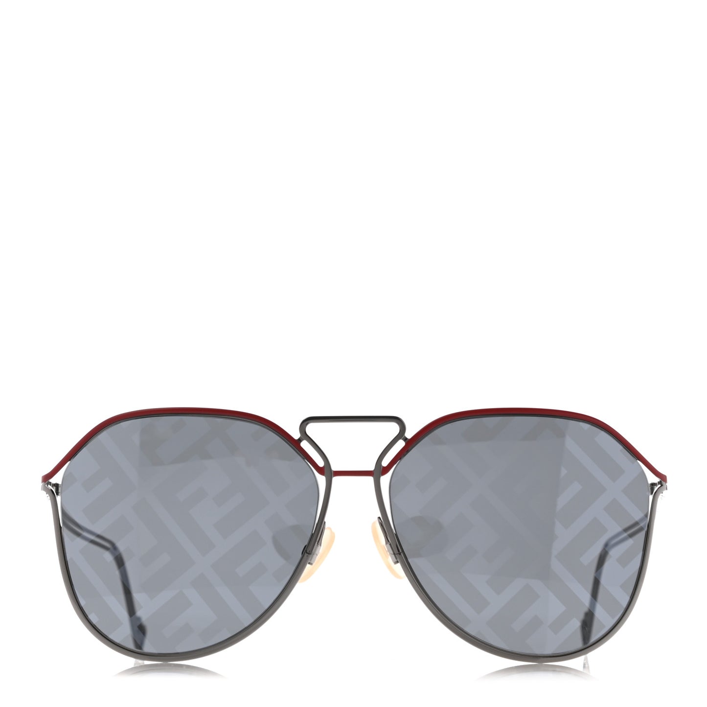 Metal Aviator Sunglasses FFM0071/S Silver Red