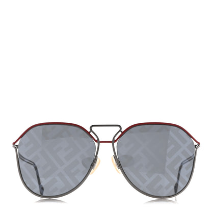 Fendi Metal Aviator Sunglasses FFM0071/S Silver Red 2 of 5