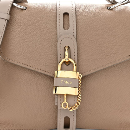 Chloe Shiny Grained Calfskin Medium Aby Day Shoulder Bag Motty Grey 7 of 9