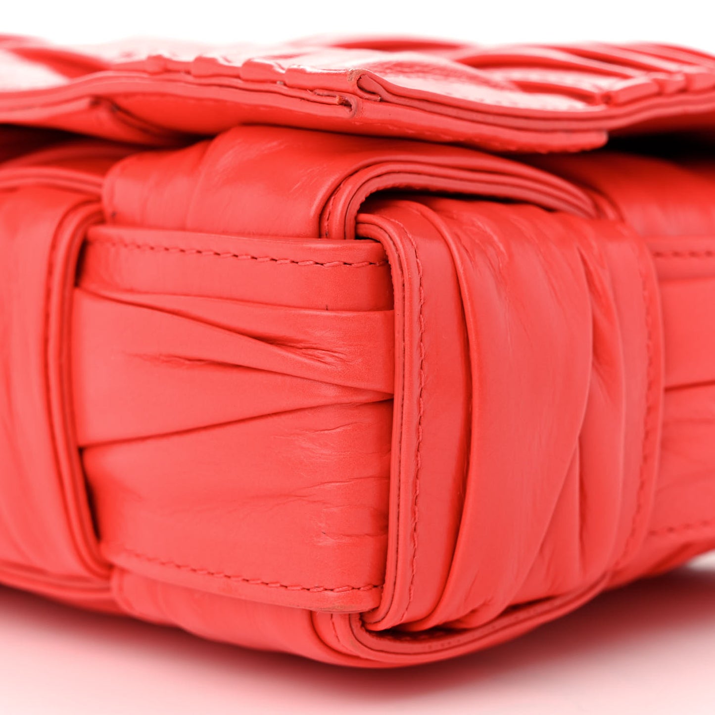 Calfskin Intreccio Plisse Cassette Crossbody Bag Sunburst