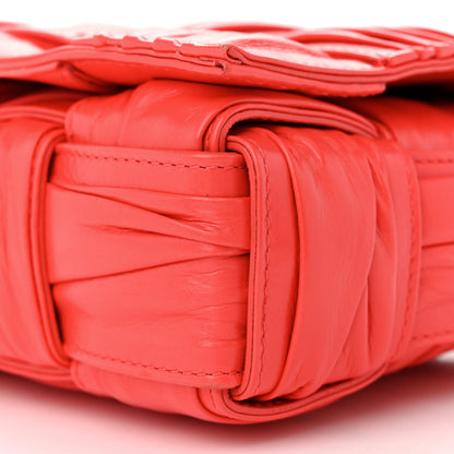 Bottega Veneta Calfskin Intreccio Plisse Cassette Crossbody Bag Sunburst 9 of 9