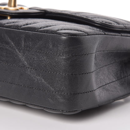 Chanel Iridescent Calfskin Chevron Quilted Mini Rectangular Flap Black 12 of 13