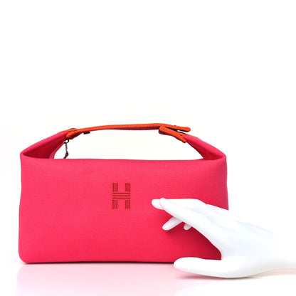 Hermes Canvas Large Bride-A-Brac Pouch Hibiscus 2 of 8