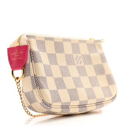 Louis Vuitton Damier Azur 2021 Christmas Animation Hollywood Mini Pochette Accessories Fuchsia 3 of 7
