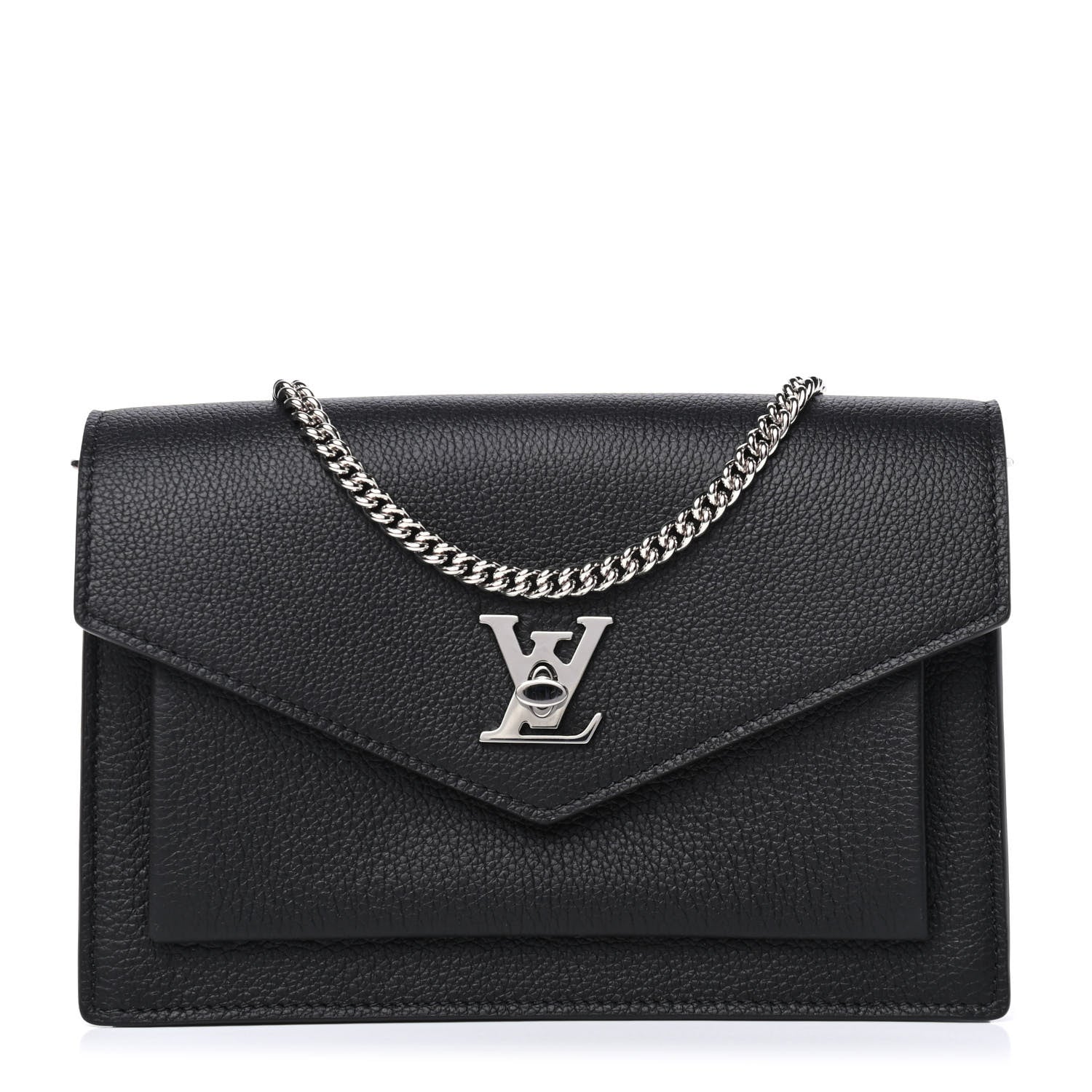 Louis Vuitton Soft Calfskin My Lockme Chain Pochette Black 1 of 4