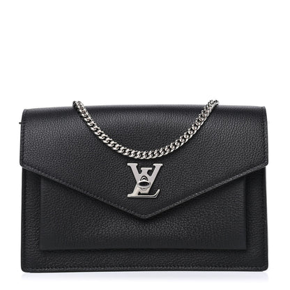 Louis Vuitton Soft Calfskin My Lockme Chain Pochette Black 1 of 4