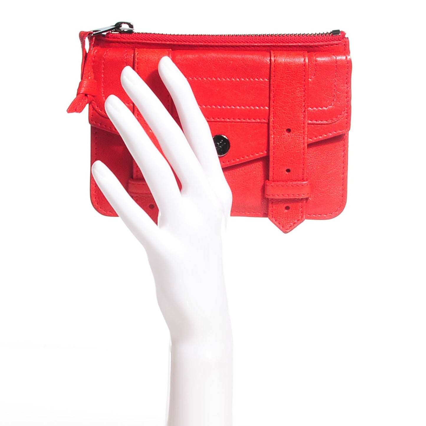 Lambskin Small PS1 Zip Case Red