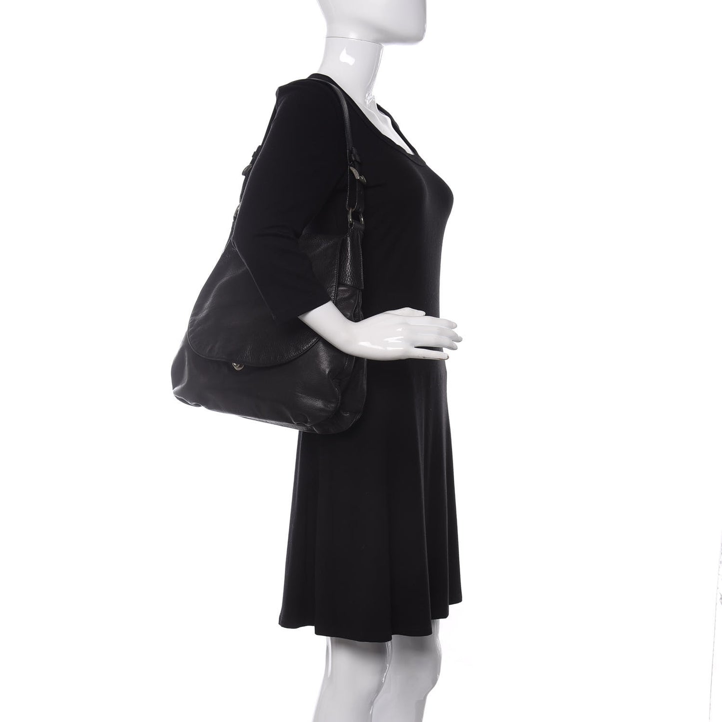Vitello Daino Hobo Flap Black