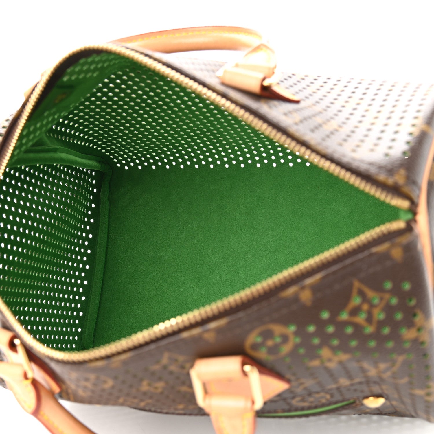 Louis Vuitton Monogram Perforated Speedy 30 Green 5 of 8