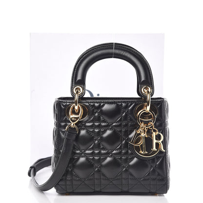 Christian Dior Lambskin Cannage Mini Lady Dior Black 11 of 11