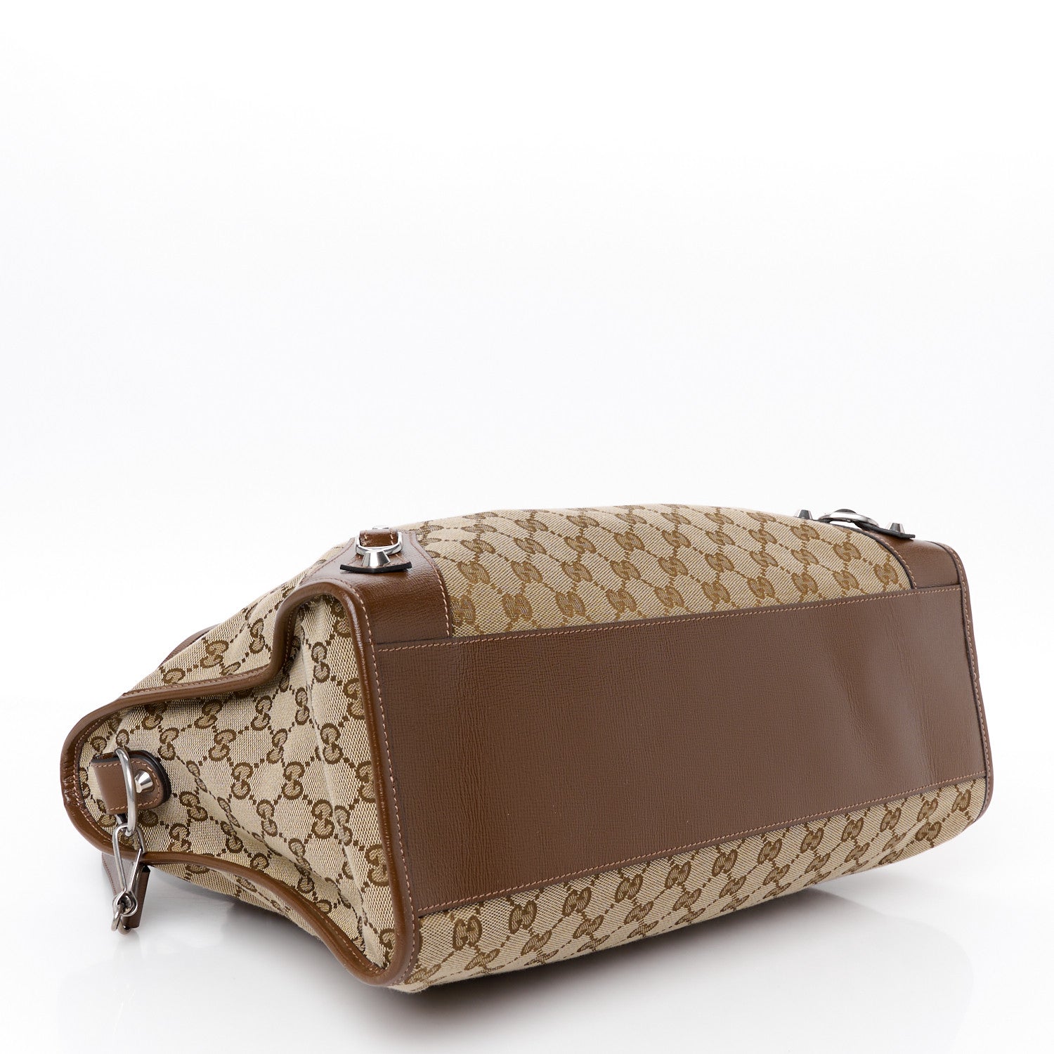 Balenciaga X GUCCI GG Monogram Azalea Calfskin Neo Classic Silver Hardware Medium City Beige Ebony Brown Sugar 4 of 10
