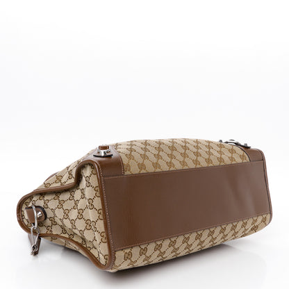 Balenciaga X GUCCI GG Monogram Azalea Calfskin Neo Classic Silver Hardware Medium City Beige Ebony Brown Sugar 4 of 10
