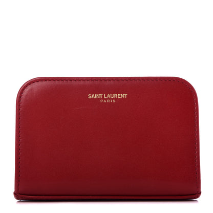 Saint Laurent Calfskin Small Coin Purse Red 1 of 8