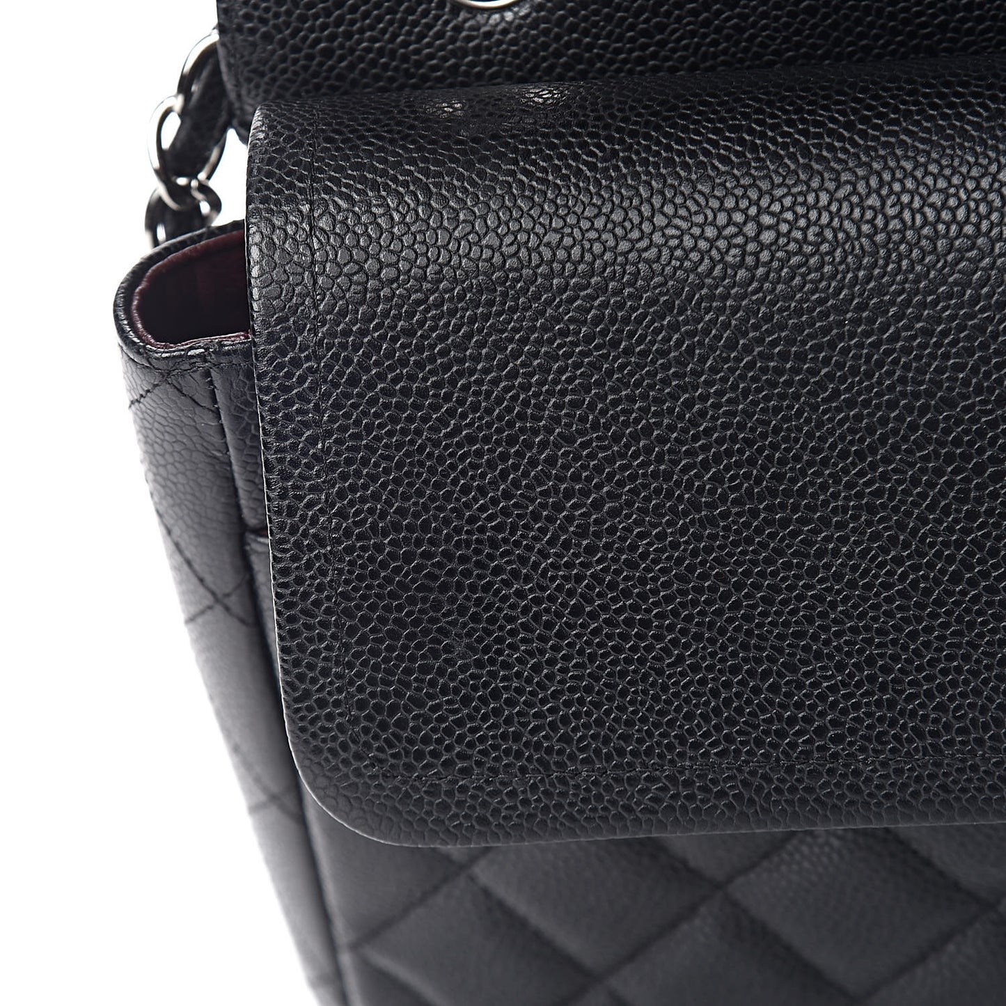 Caviar Quilted Maxi Double Flap Black