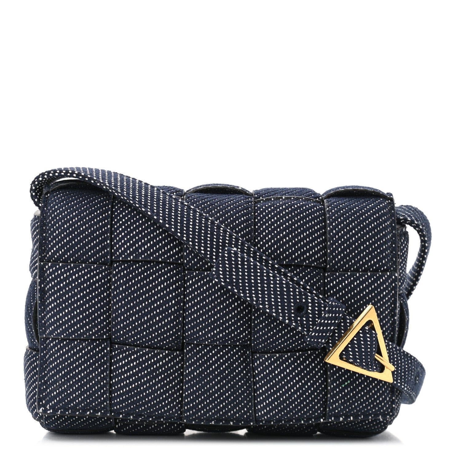 Bottega Veneta Denim Maxi Intrecciato Padded Cassette High Frequency Crossbody Bag Indigo 1 of 9