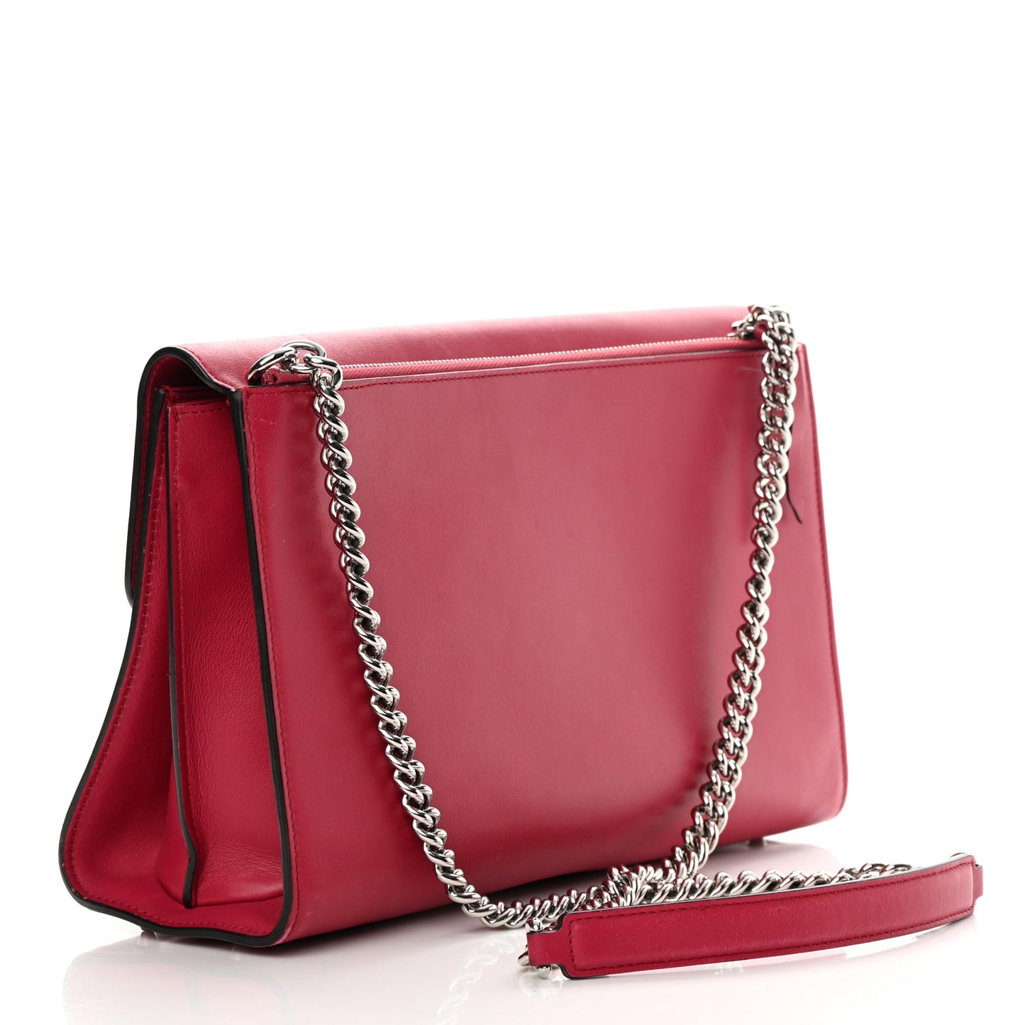 Moon Calfskin Medium Interlocking G Shoulder Bag Petunia