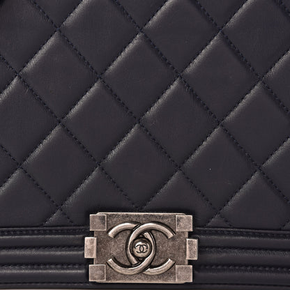 Chanel Lambskin Quilted New Medium Boy Flap Navy 26 of 26