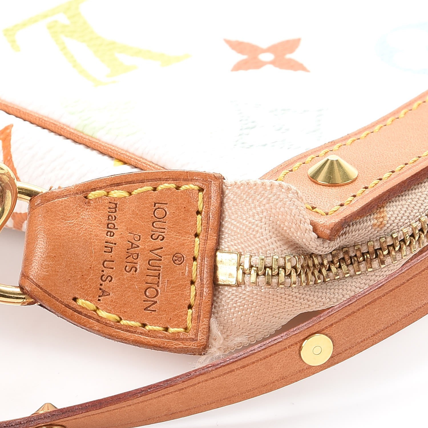 Louis Vuitton Monogram Multicolor Pochette Accessories White 6 of 9