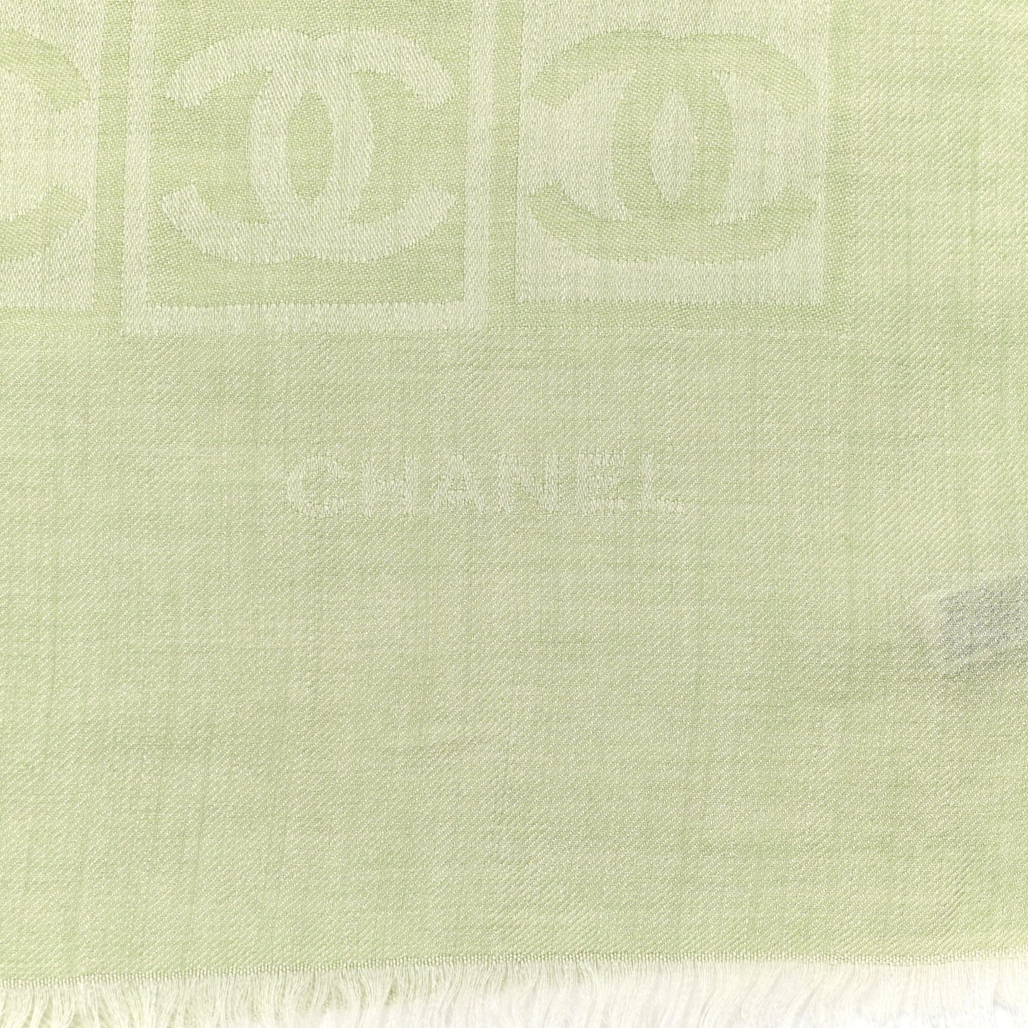Cashmere Silk CC Scarf Green