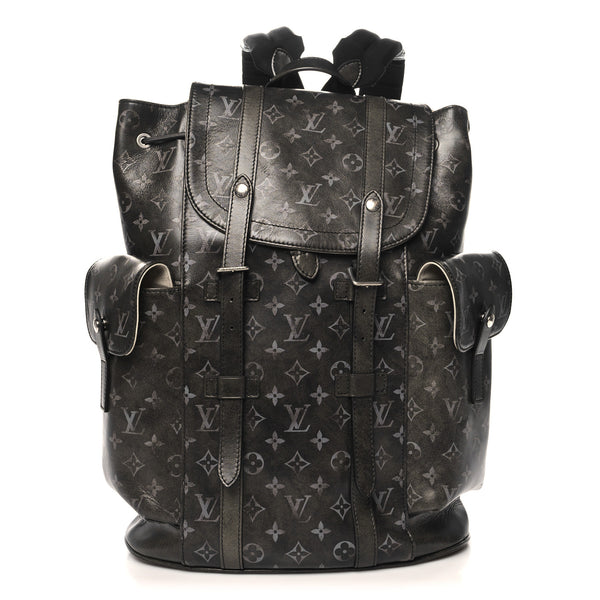 Louis Vuitton Brushed Monogram Eclipse Christopher MM Backpack Black 1673624 – FASHIONPHILE