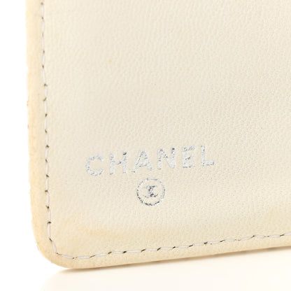 Chanel Lambskin Perforated Yen Wallet White 6 of 13